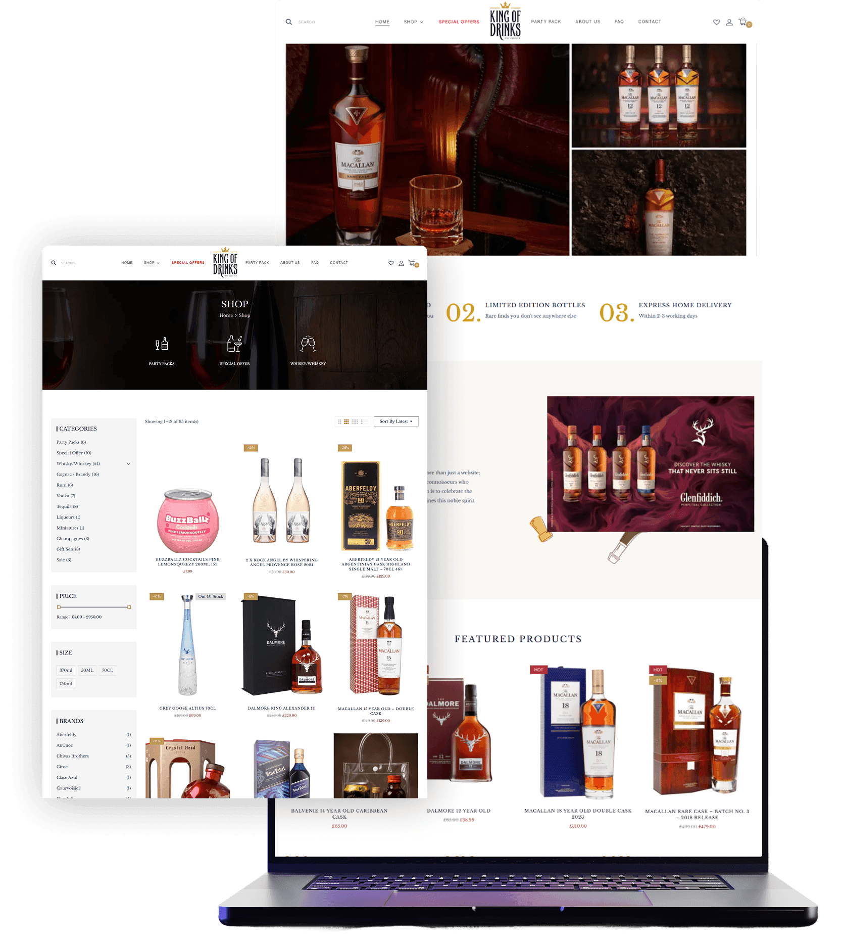 Kings of Drinks, WordPress website by WEAMSE