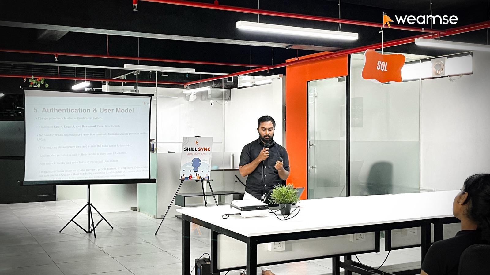 A WEAMSE Skill Sync knowledge-sharing session in progress