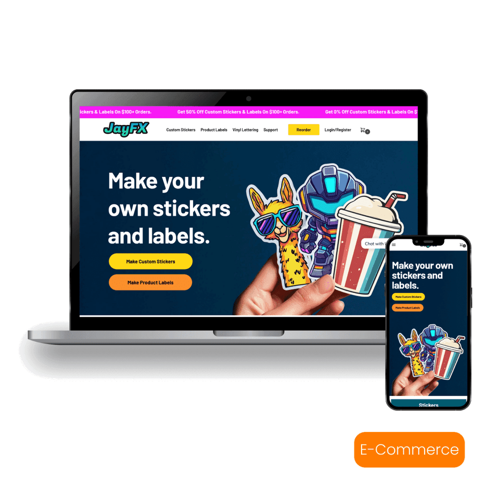 JayFX Stickers USA — WordPress website by WEAMSE