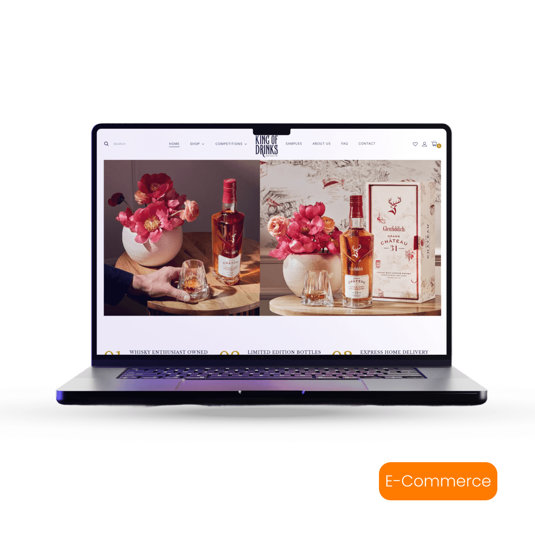 King of Drinks website designed and built by WEAMSE